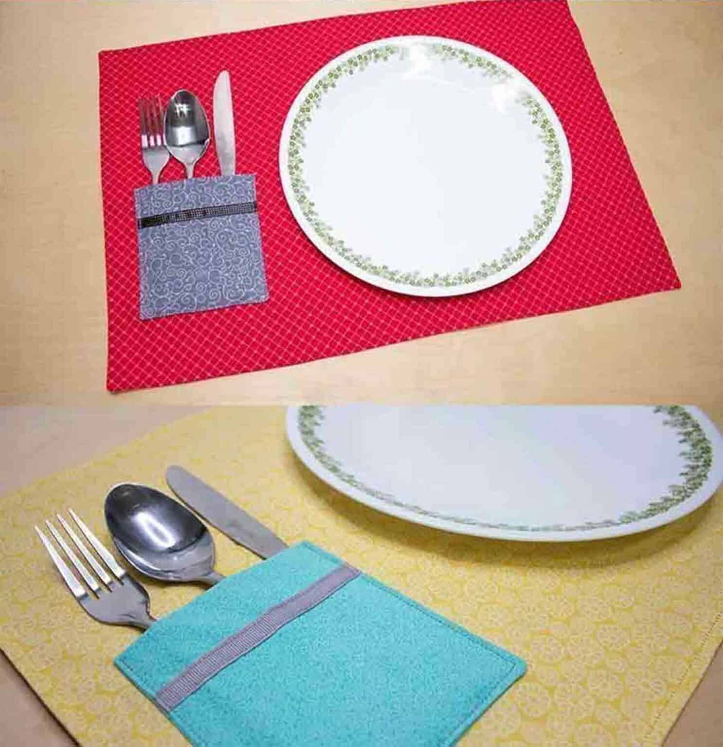 How To Make Placemats With Pockets Beginner Sewing Projects