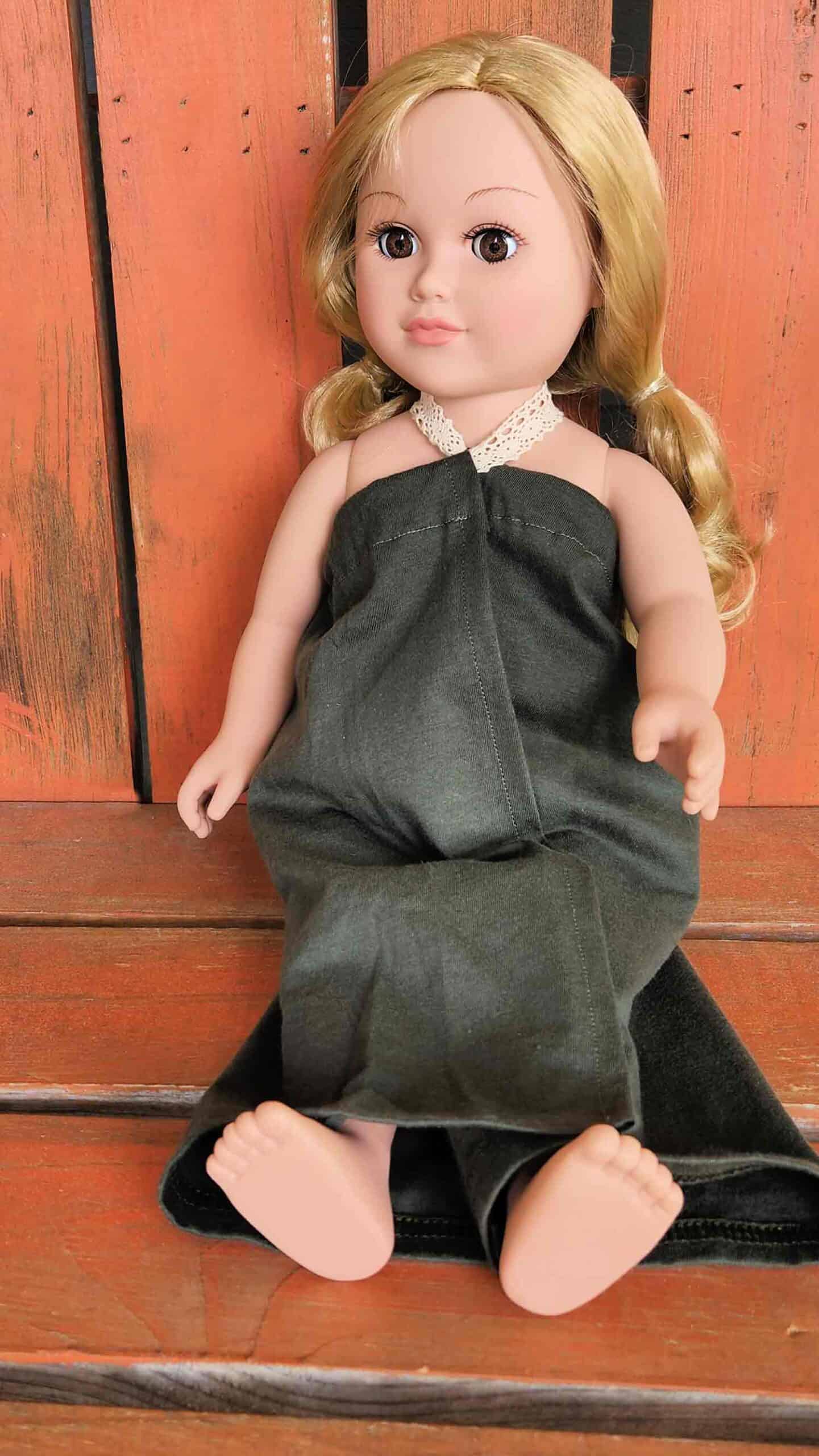 How To Make A Doll Dress The Easy Way Beginner Sewing Projects