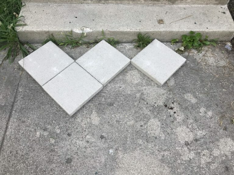 DIY How To Install Pavers Over Old Concrete Beginning in the Middle