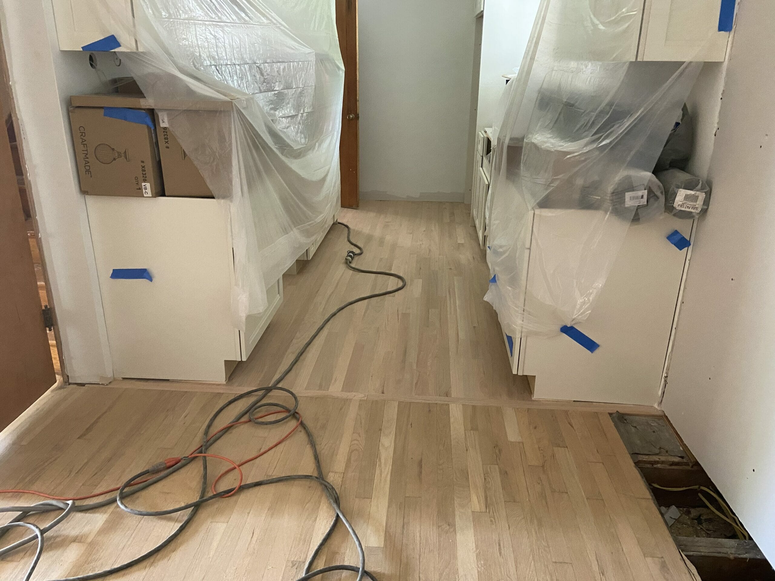 Matching Old and New Hardwood Flooring Beginning in the Middle