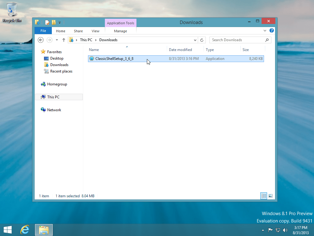 Classic Shell Windows 8 and Windows 8.1