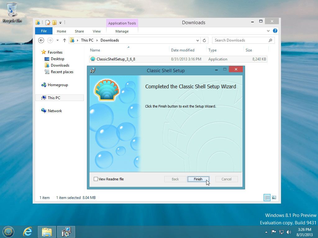 How to install Classic Shell on Windows 8.1 YouTube