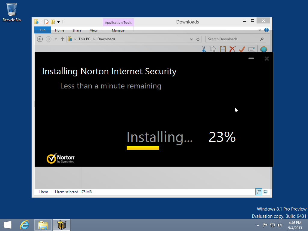 How To Install Norton Security in Windows 8.1 Free 3D Text