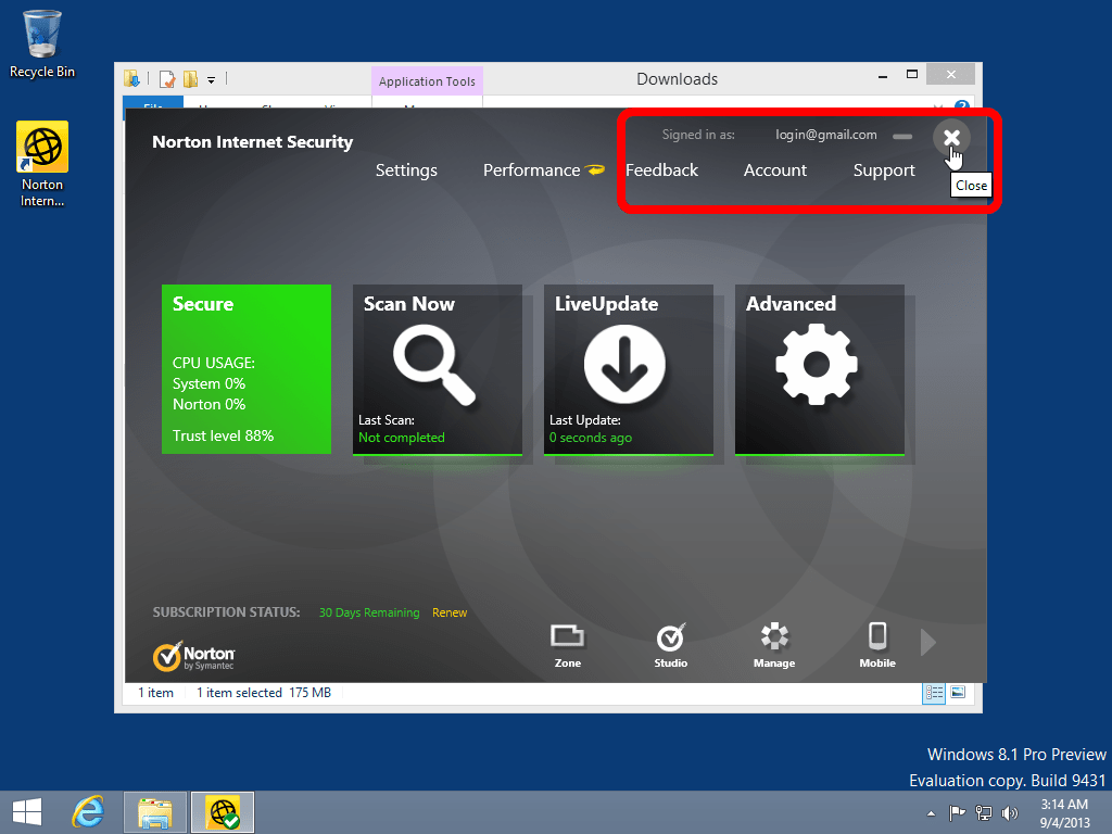 How To Install Norton Security in Windows 8.1 Free 3D Text