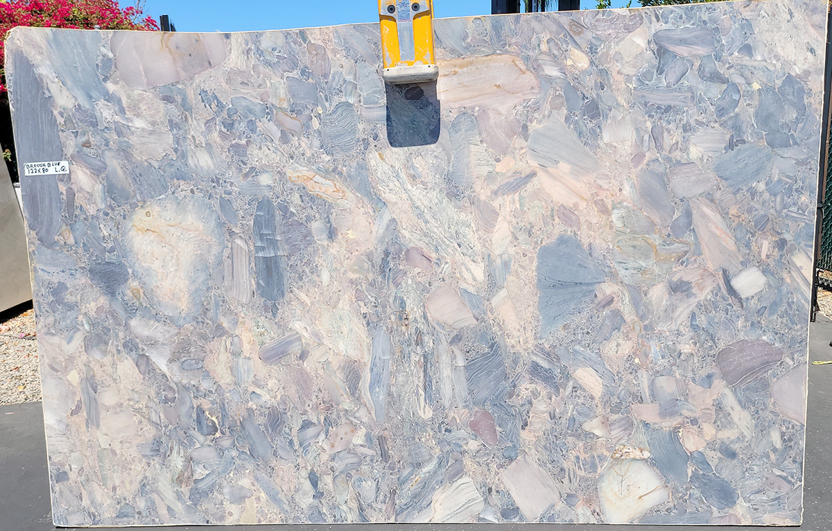 Breccia Blue Quartzite Slabs Brazilian Exotic Granite