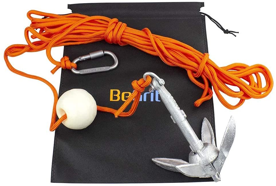 Kayak Fishing Folding Anchor System Wizard Anchoring Trolley Kits 1