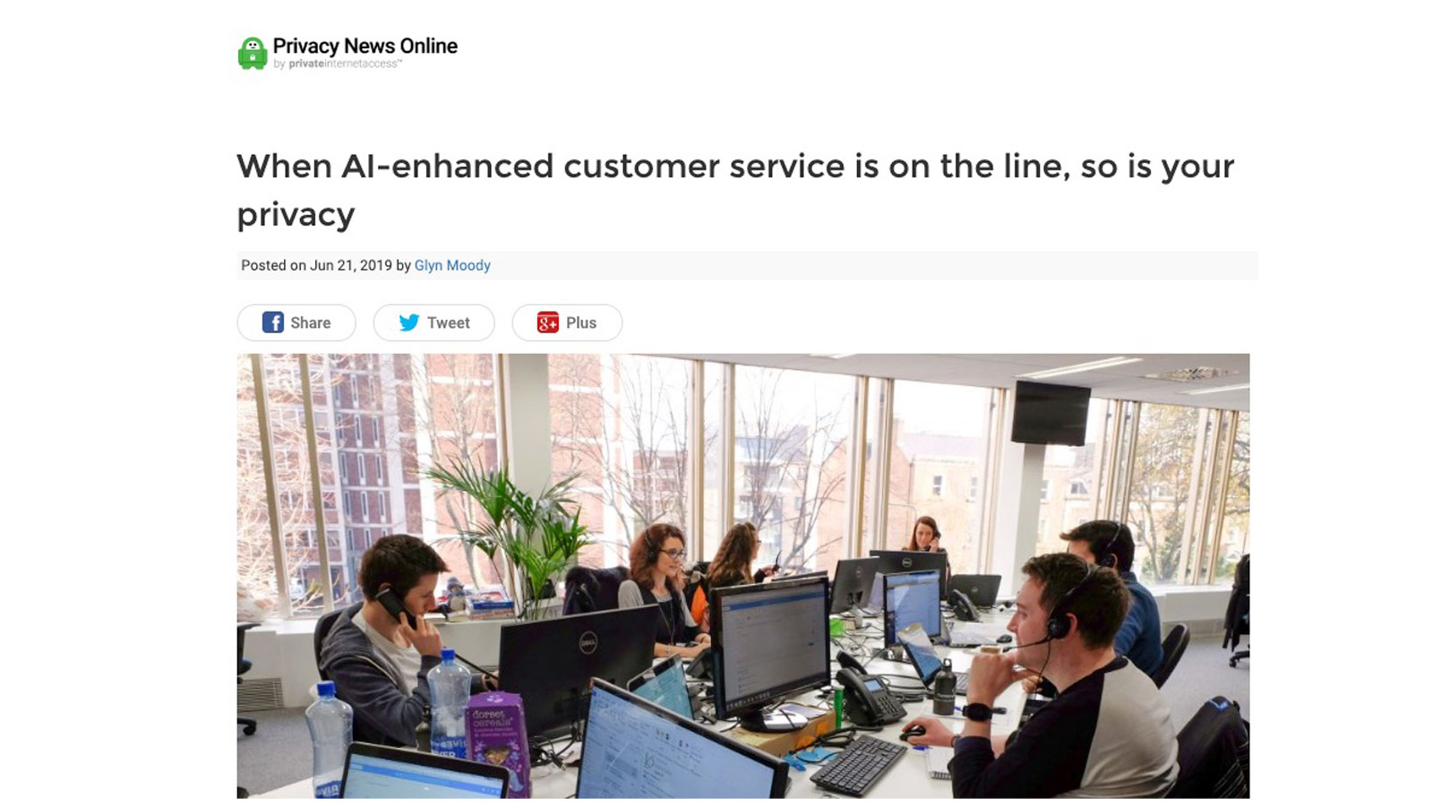 Customer Service and Privacy