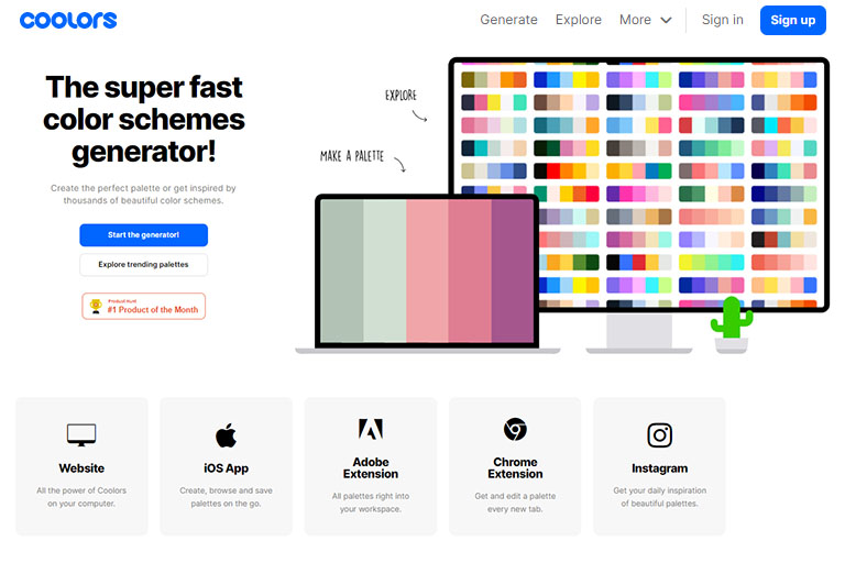 Popular colour palette websites Behind The Scenes