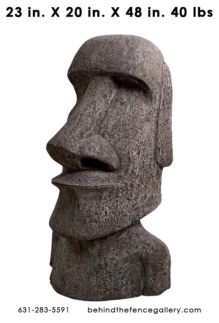 Easter Island Head Statue [NE155US] Behind the Fence Statues Gallery
