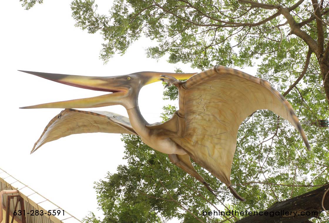Giant Pteranodon Statue Giant Pteranodon Statue Behind the Fence