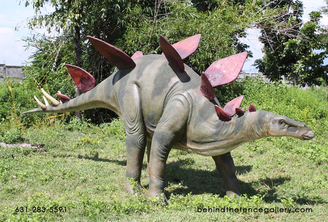 Stegosaurus Figure Stegosaurus Figurine Behind the Fence Statues