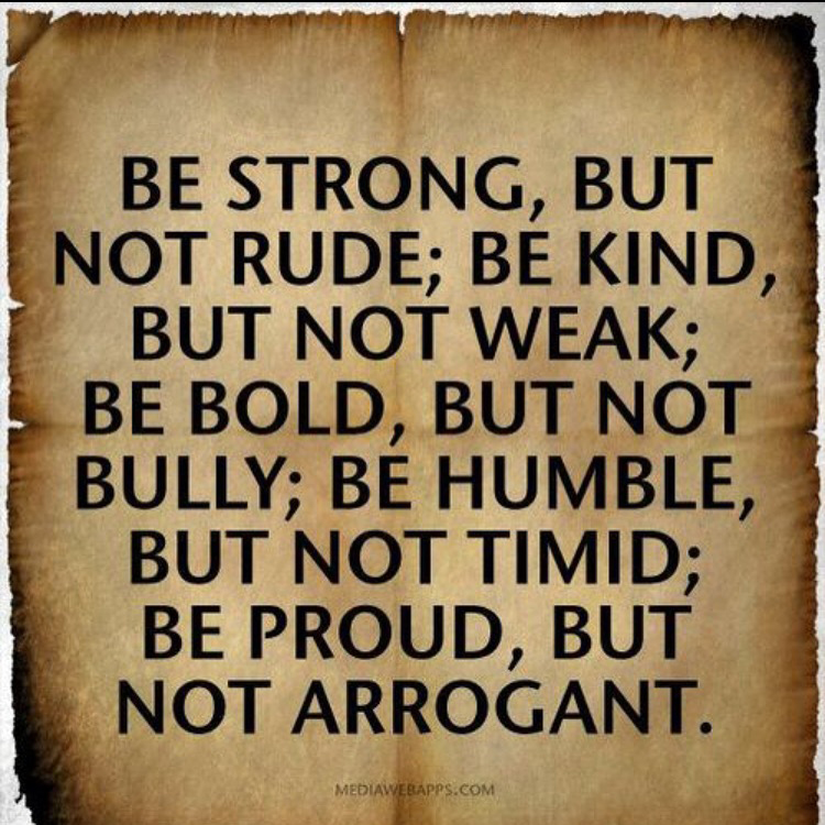 About Be Humble or Be Humbled