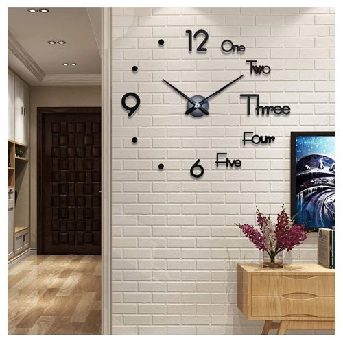 DIY 3D Sticker Wall Clock Beihasara