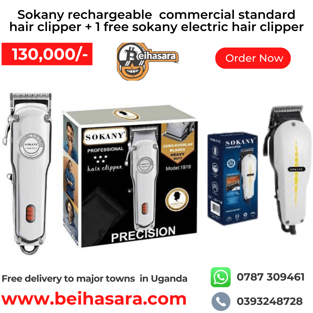 Sokany rechargeable commercial standard hair clipper + 1 free sokany