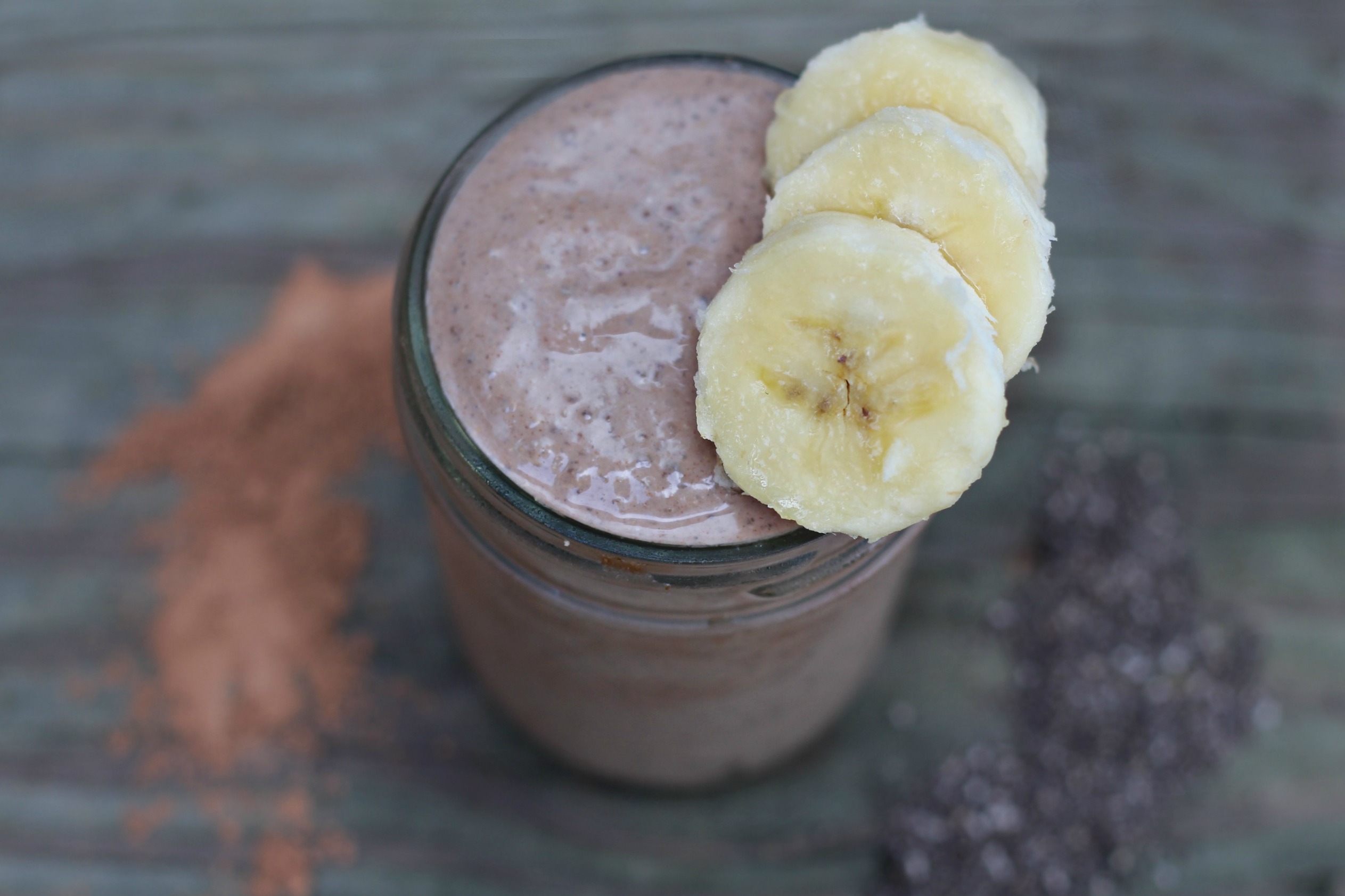 Banana Cashew Butter Smoothie BeingBrigid
