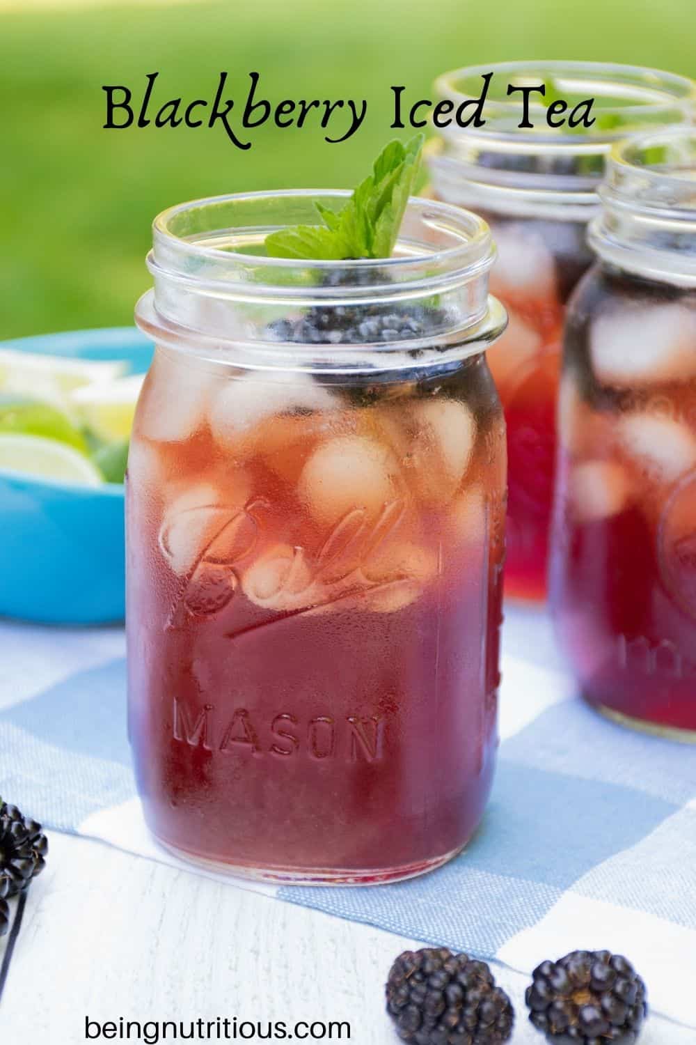 Blackberry Iced Tea with Mint Simple and Refreshing!