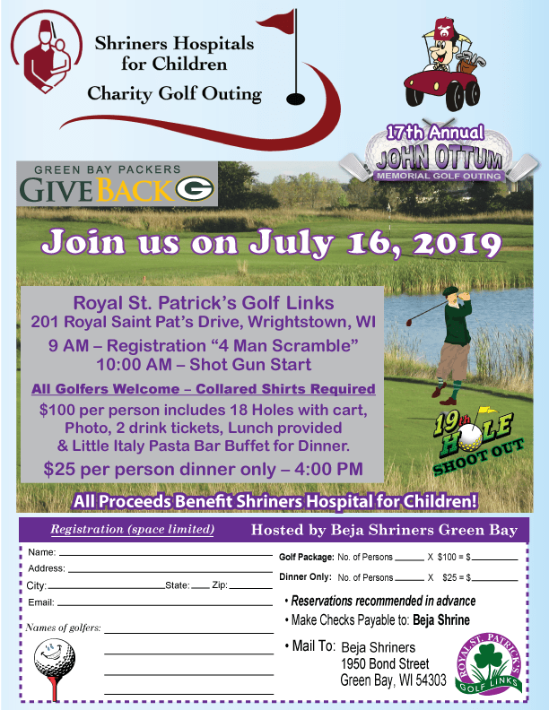 Green Bay Wisconsin Events 2023 17th Annual John Ottum Memorial Golf Outing