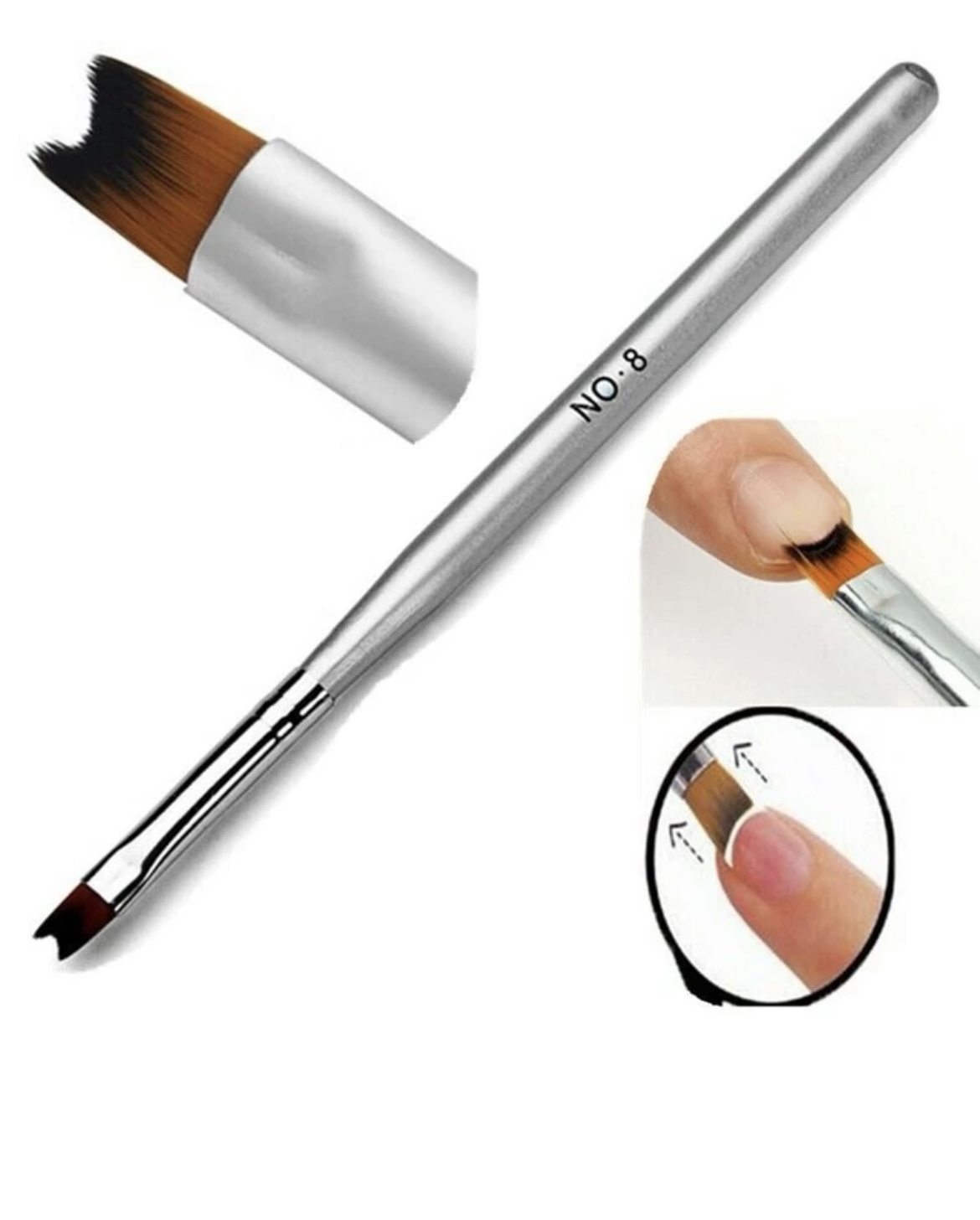 French Tip Brush Bejou Cosmetics