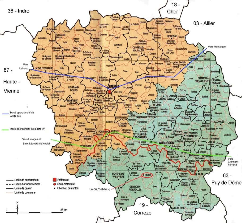 Les Points Douloureux De La Carte De La Creuse Michelin Les humeurs d AnDroKtoNe