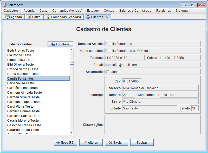 Programa para Salão de Beleza Grátis Beleza Soft