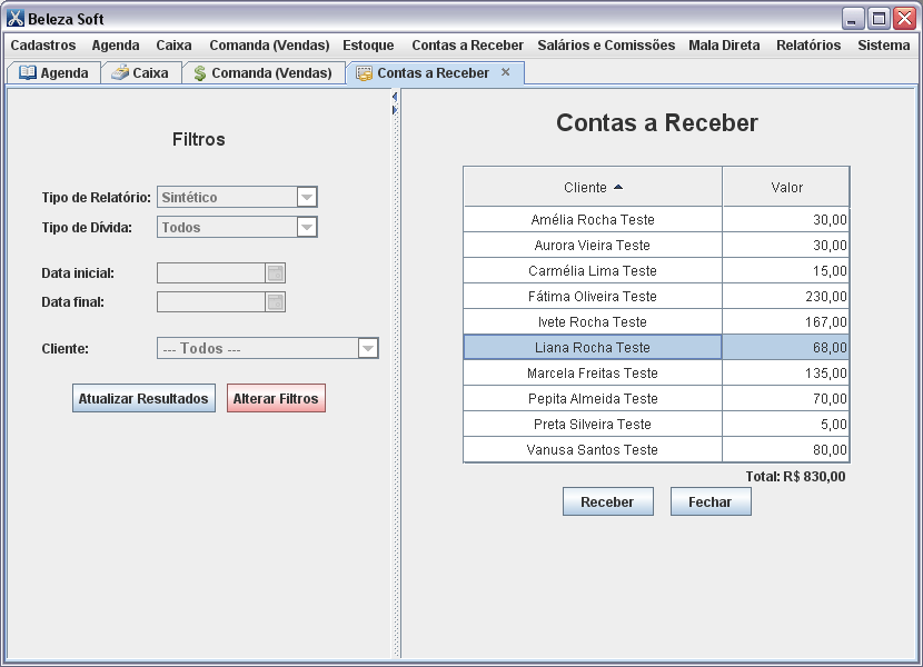 Telas do Programa Beleza Soft