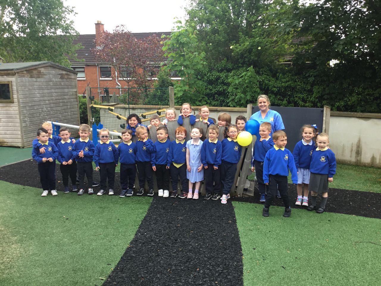 St Teresa’s Nursery children take part in the Daily Mile challenge
