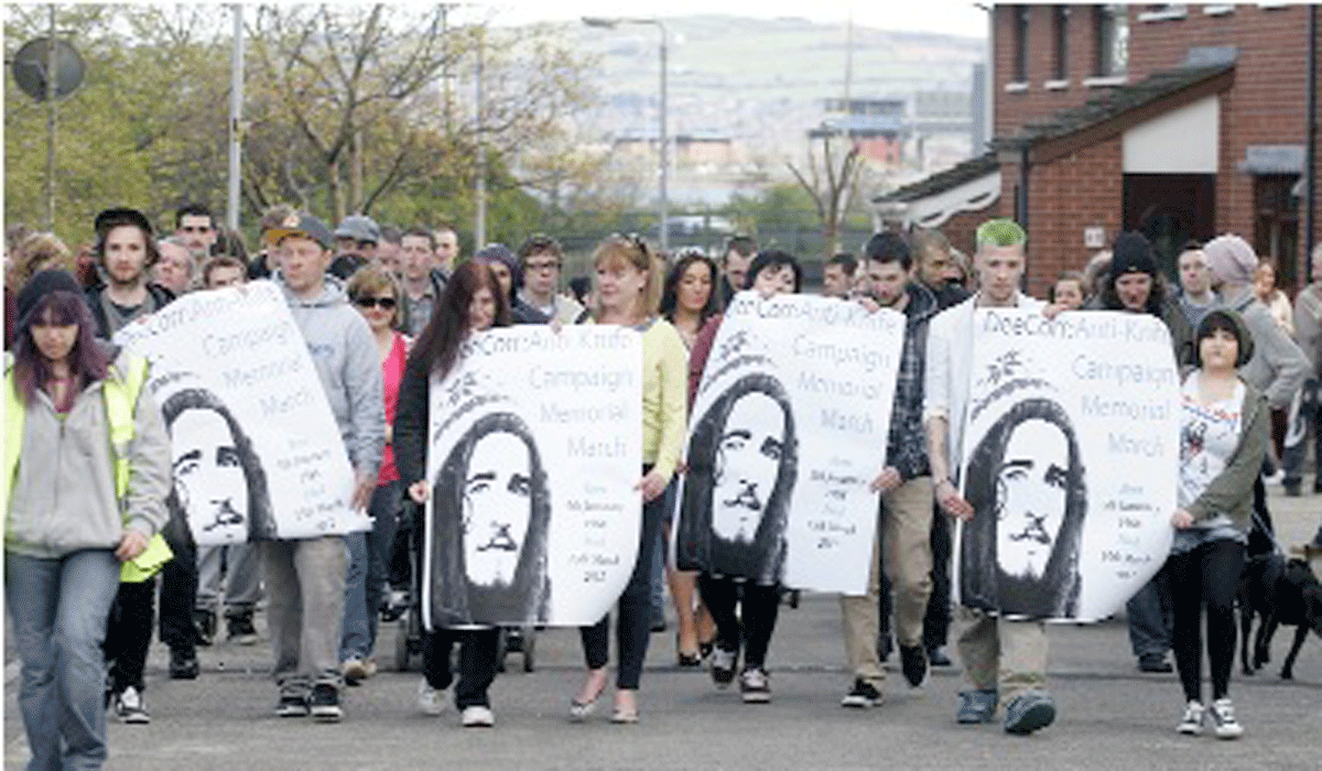 Stab victim’s mum heads up antiknife crime rally Belfast Media Group