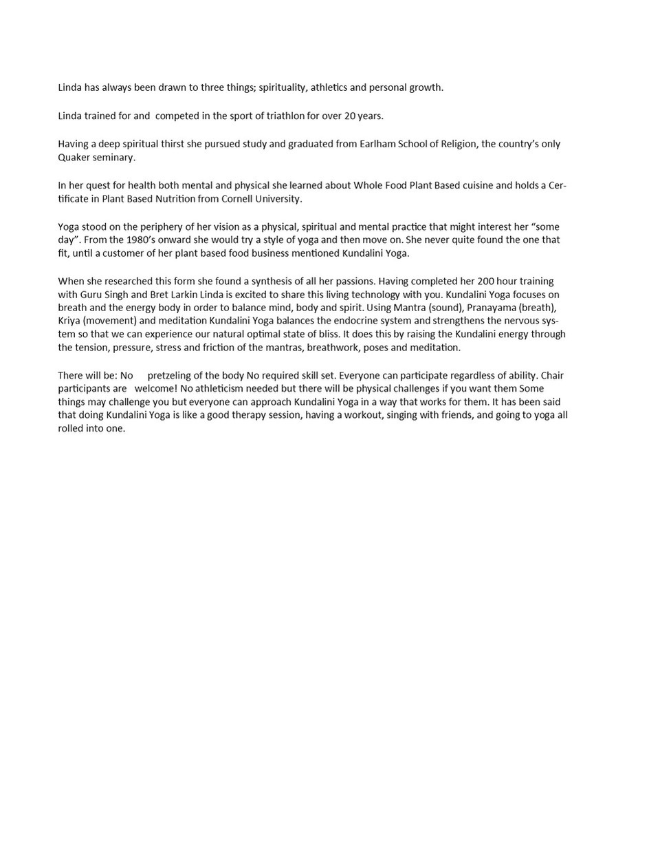 Linda Prichard Belfast Yoga Studio