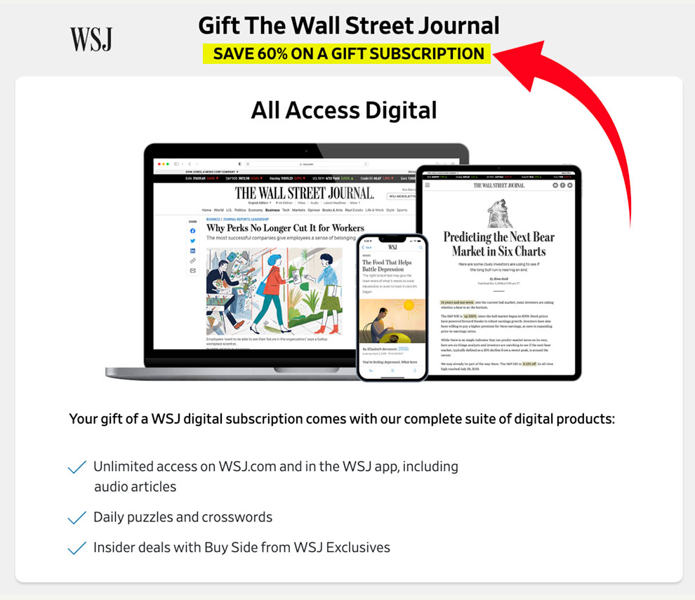 5 WSJ Subscription Deals, Best Discount? 1/Week • 2025