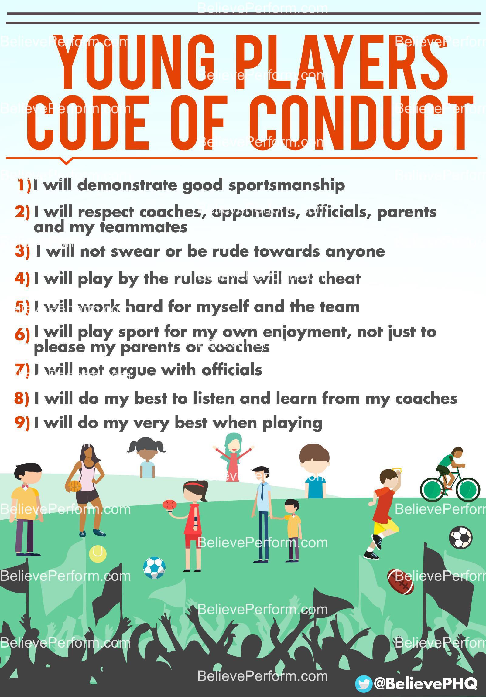 Young player code of conduct BelievePerform The UK's leading Sports