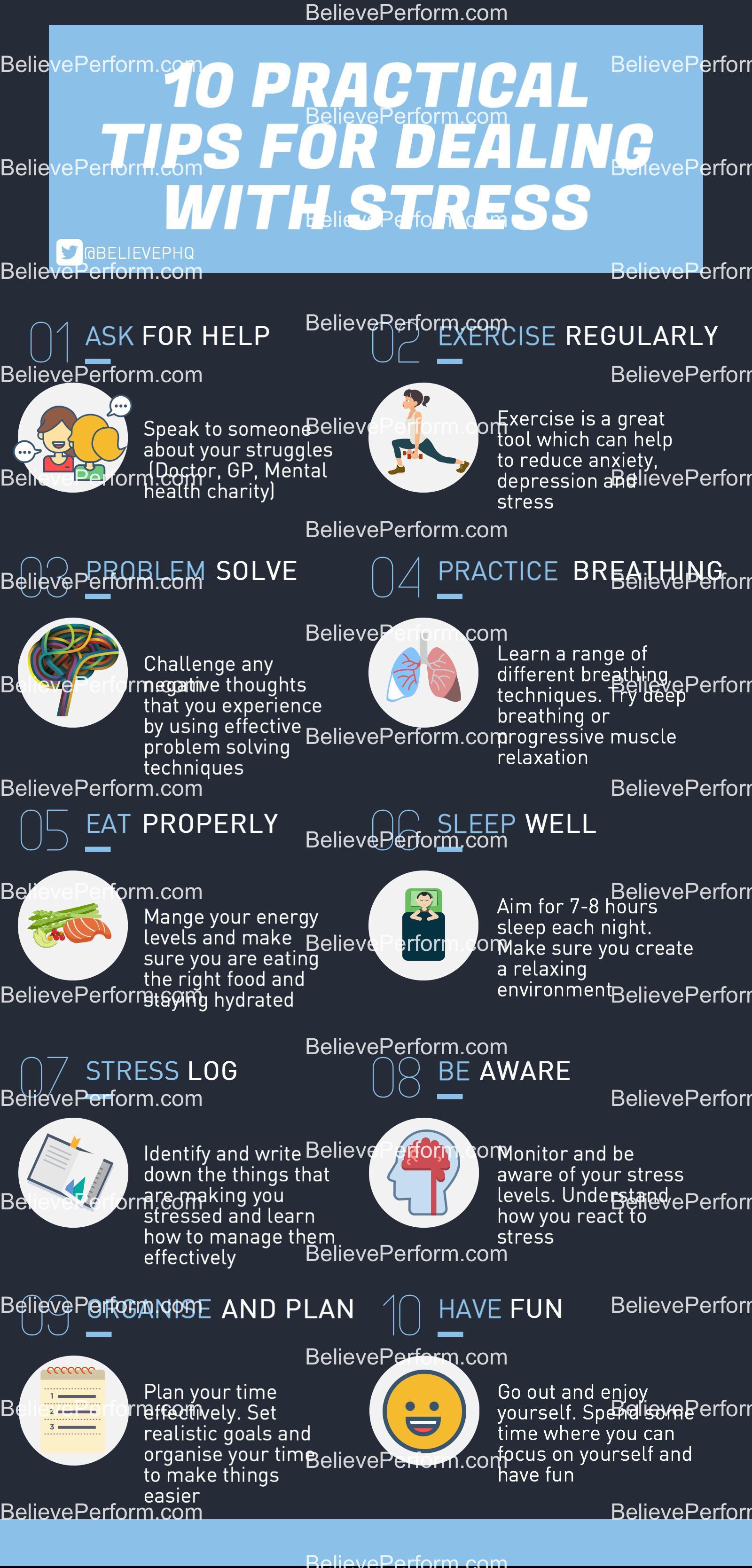 10 practical tips for dealing with stress BelievePerform The UK's leading Sports Psychology