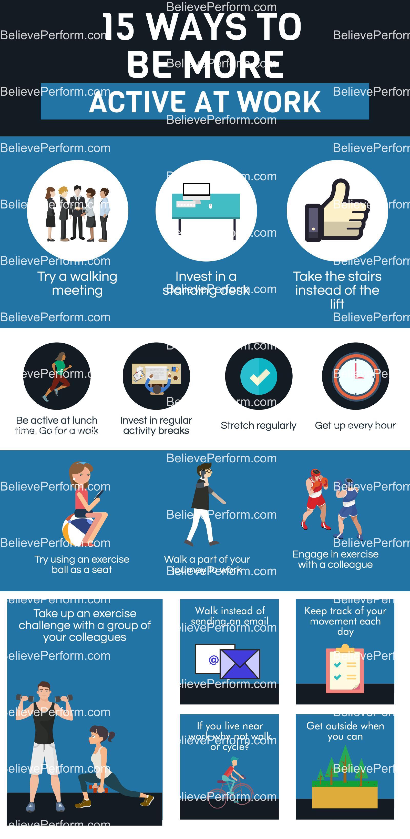 15 ways to be more active at work BelievePerform The UK's leading