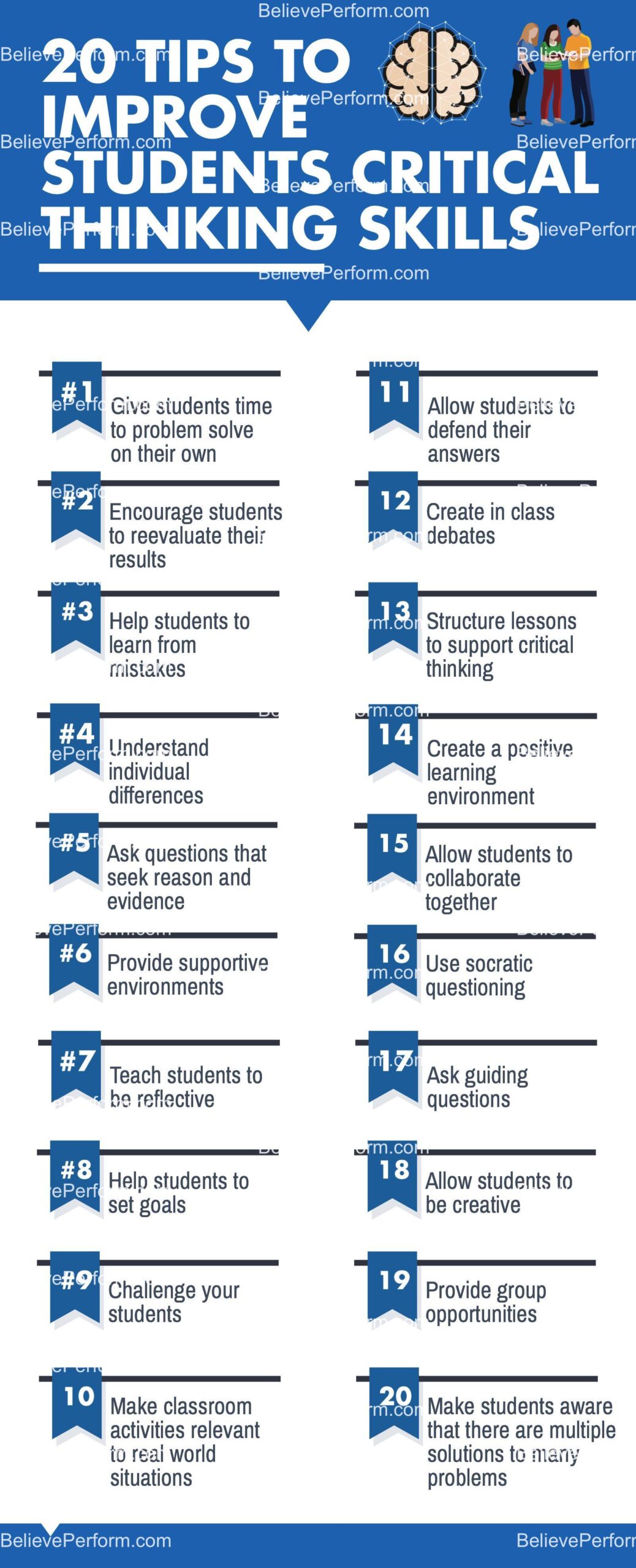 20 tips tp improve students critical thinking skills BelievePerform