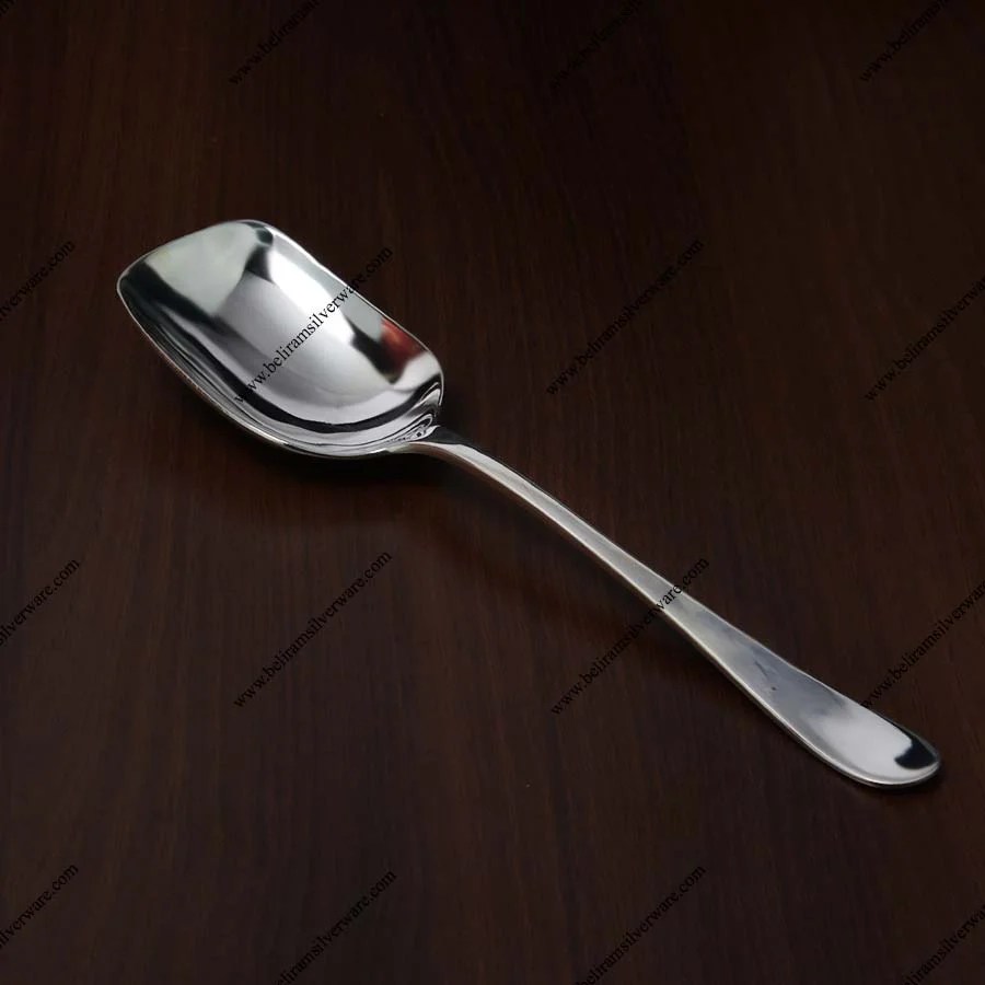 Minimalistic Silver Serving Spoon Beliram Silverware
