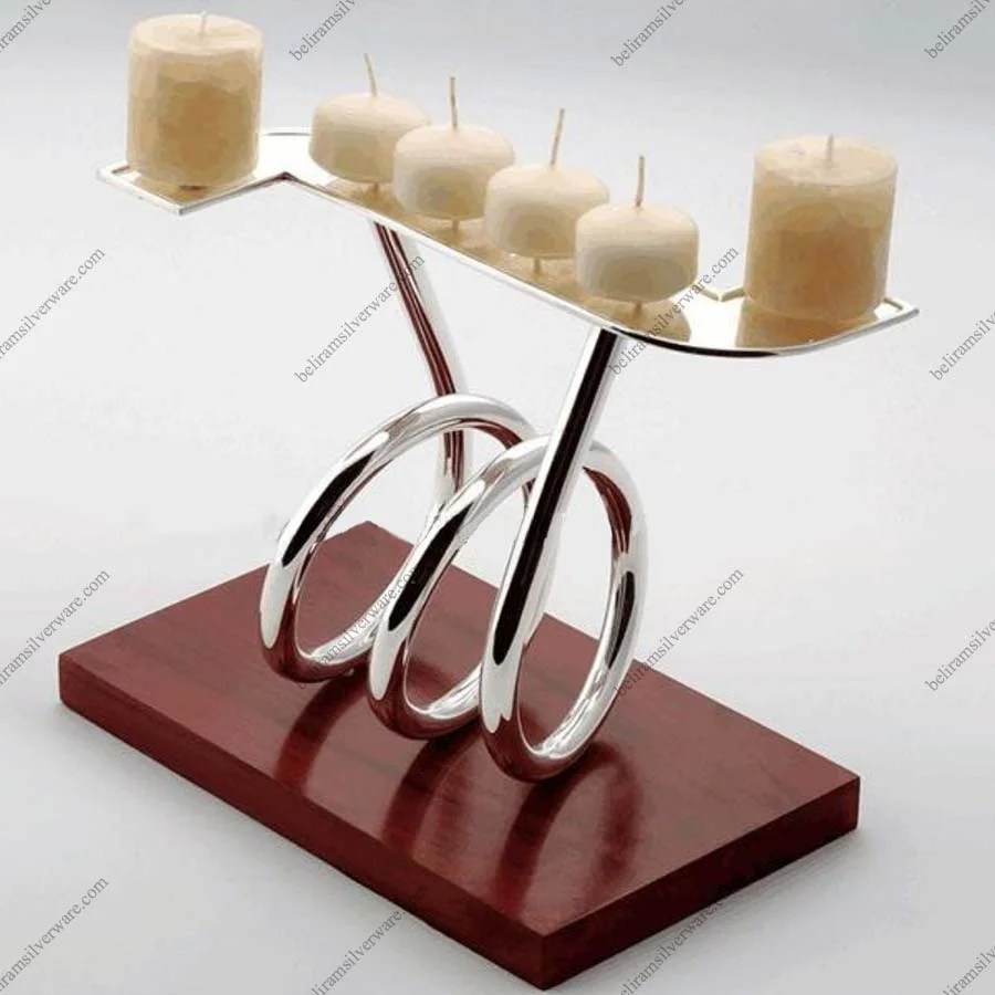 Spiral Modern Candle Stand • Beliram Silverware