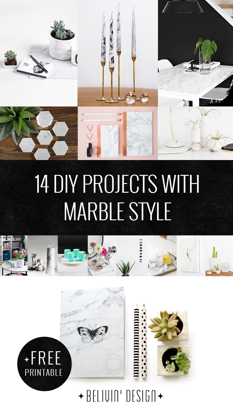 14 DIY Projects with Marble Style BelivinDesign