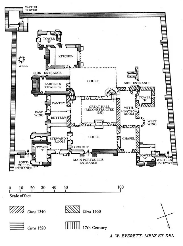 Compton Castle in the parish of Marldon in Devon, UK