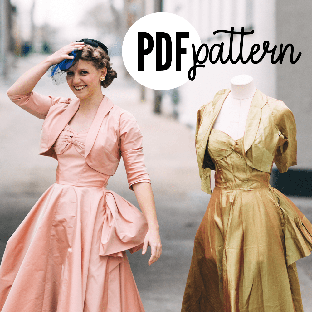 The Bernadette Dress 1950s Evening Dress PDF Pattern