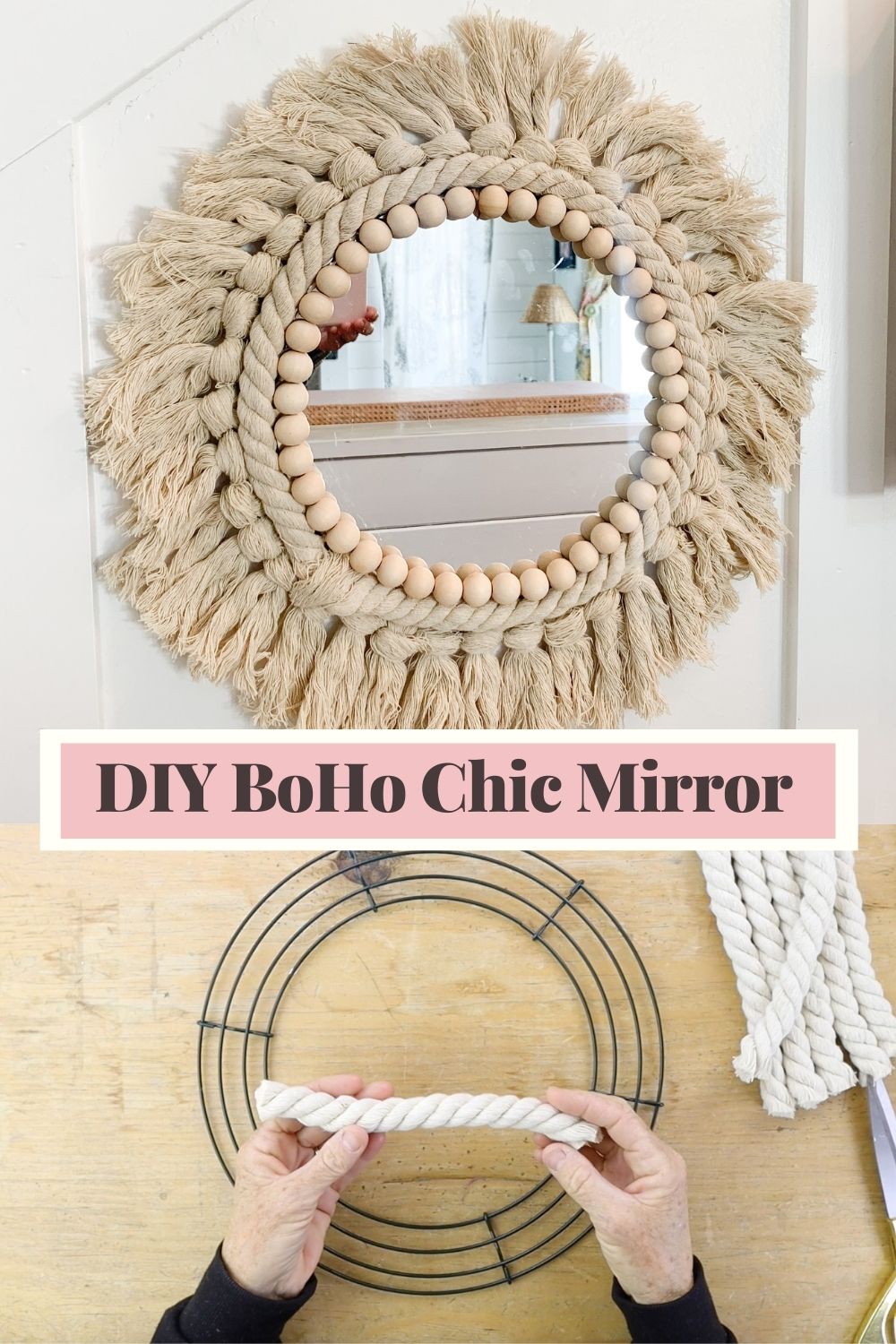 Beautiful DIY BoHo Mirror (Video Included) Bella Branch DIY