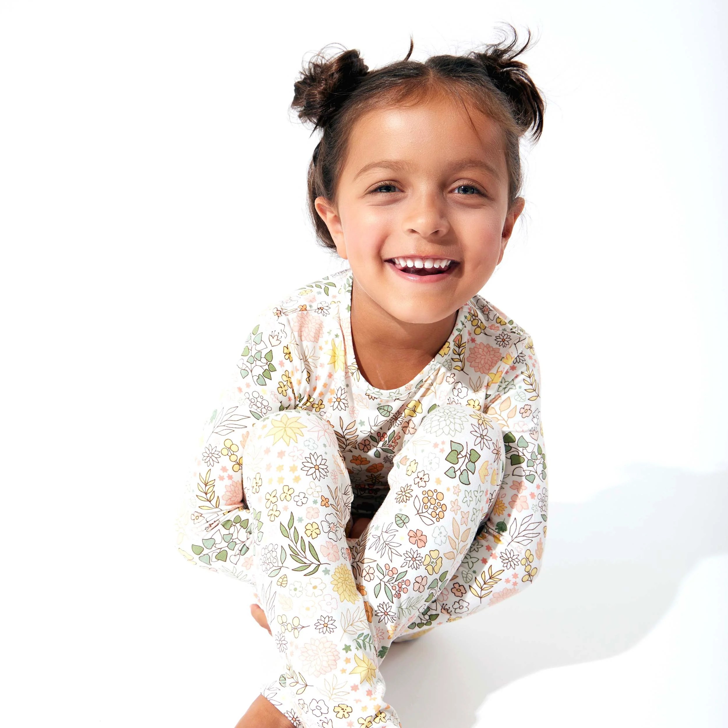 Fall Floral Bamboo Kids Pajamas Cozy Comfort for Autumn Nights