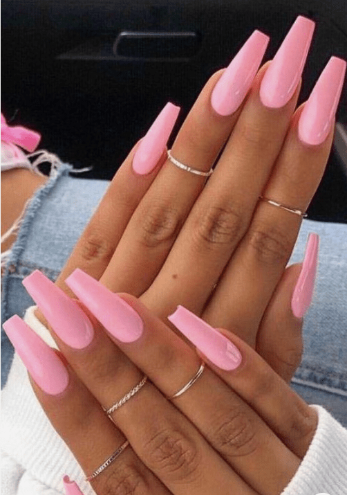 50 Glittering Acrylic Nails for MediumLength Nails and Long Nails