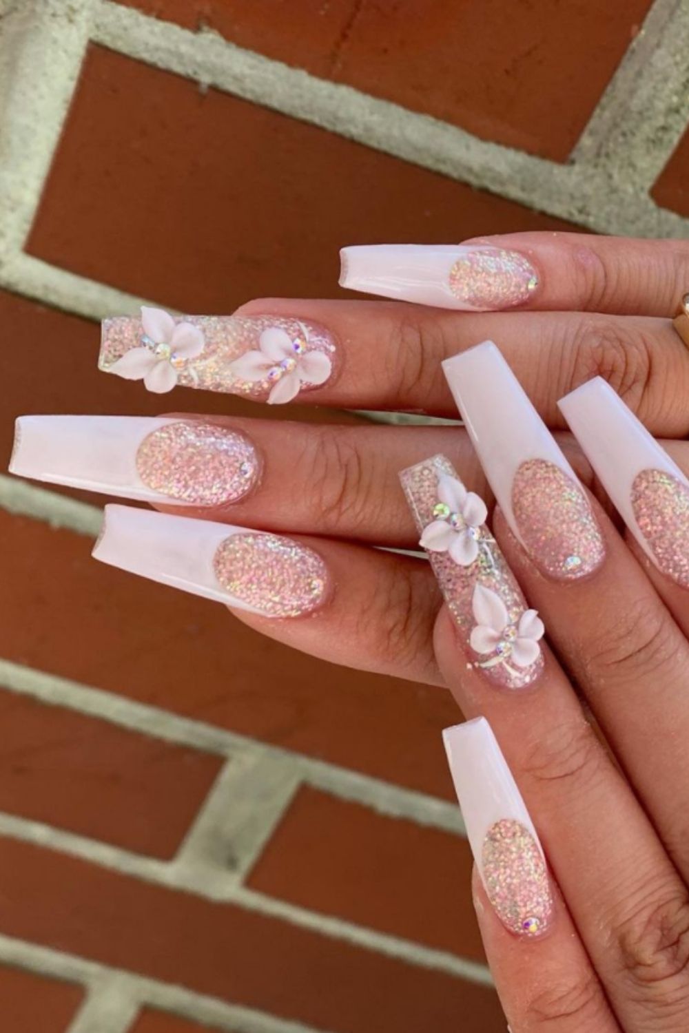 Glitter Acrylic Nails40 Awesome Summer Nail Designs To Inspire You!