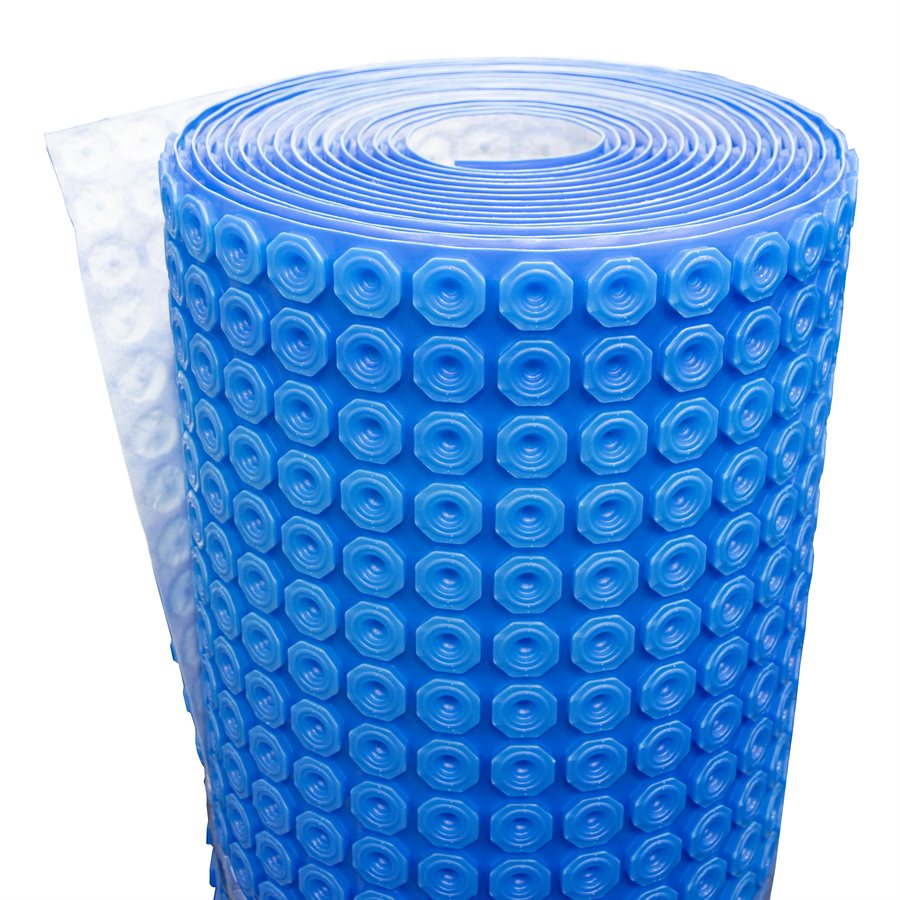 UNCOUPLING MEMBRANE FOR FLOOR HEATING SYSTEM 1M X 5.6MM X 10M (40"X33') BLUE Bella flooring plus