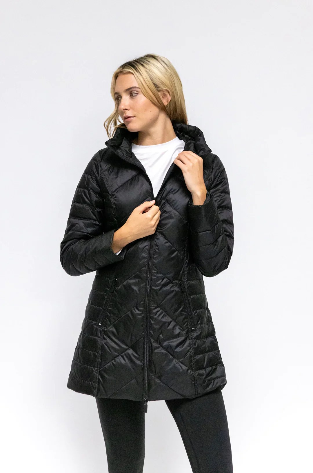 Chevron Quilted Coat