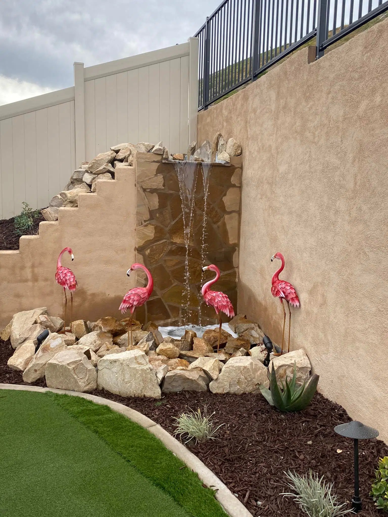 Waterfall Installation in Corona, CA Bella Park Inc.