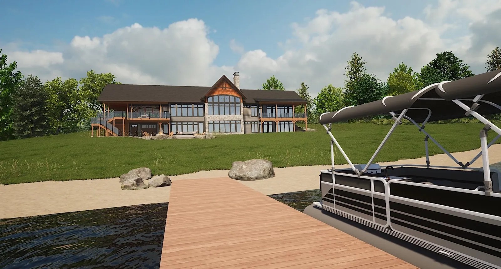 Centennial Lake Custom Waterfront Home Bell+Associates Architecture