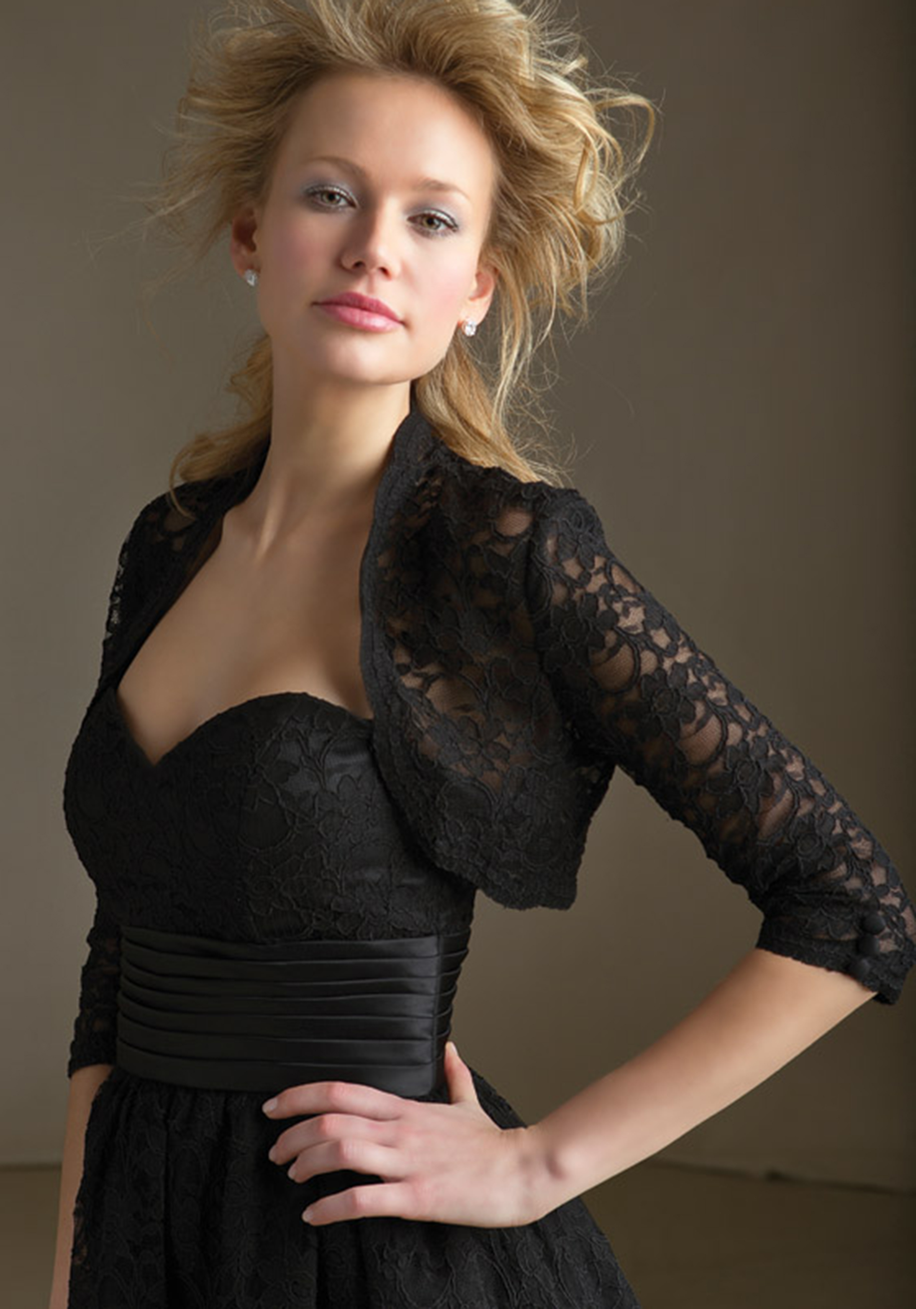 JB16Long Sleeves Lace Bolero