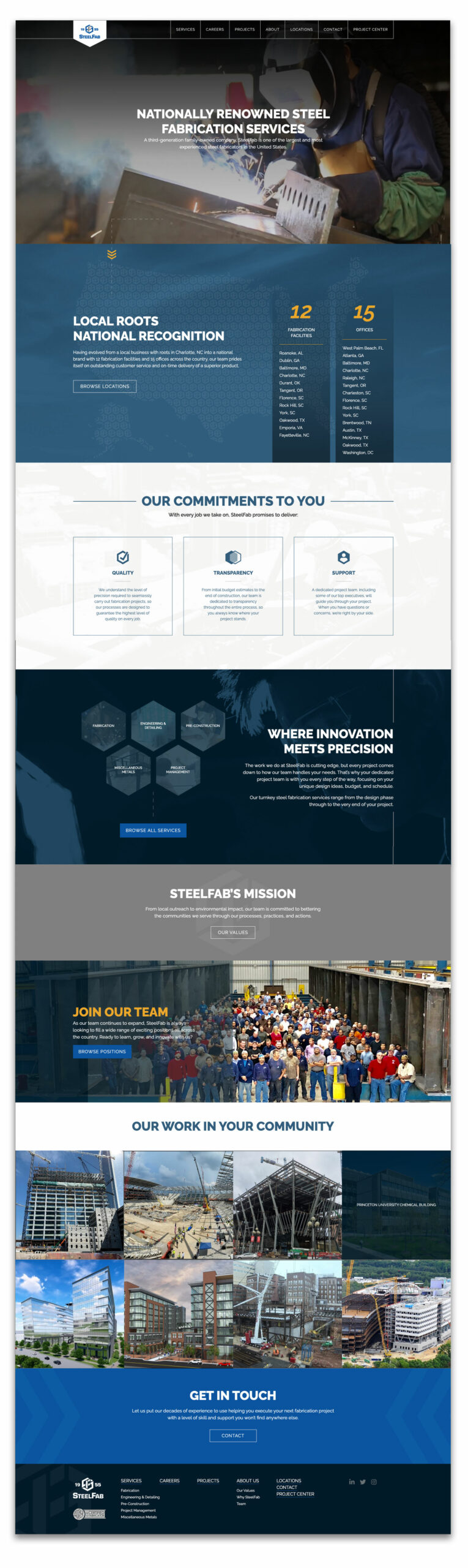 SteelFab Bellaworks  Design Custom site Design & Development
