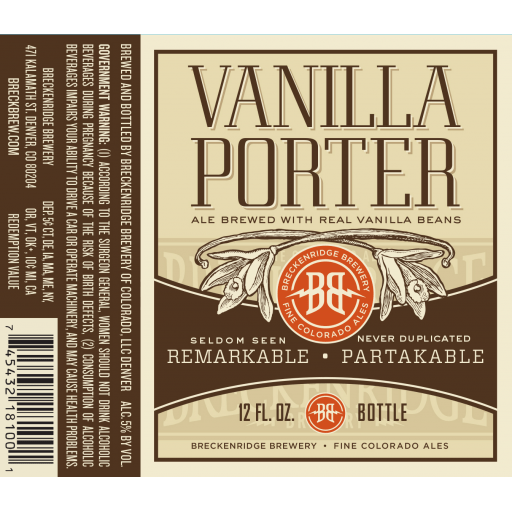 Breckenridge Vanilla Porter Bell Beverage