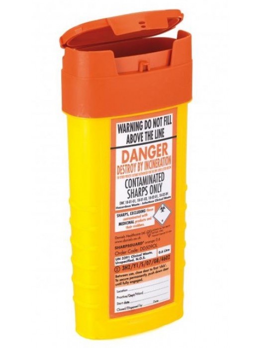 Sharps Syringe Needle Disposal Bin 0.6L